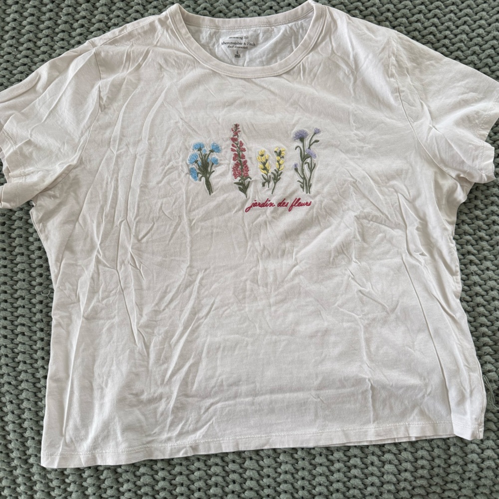 Floral Graphic White T-Shirt